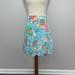 Lilly Pulitzer Skirts | Lilly Pulitzer Skirt You Gotta Regatta Boats Scallop Hem Sea Beach Travel Blue | Color: Blue/Pink | Size: 14