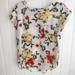 Anthropologie Tops | Anthropologie Lilly White Women's Top Size Large Colorful Floral Print Summer | Color: White | Size: L