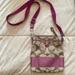 Coach Bags | Coach Crossbody Bag - Light Brown/Tan Monogram & Plum/Magenta | Color: Purple/Tan | Size: Os