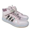 Adidas Shoes | Adidas Postmove Mid Pink Silver Metallic Basketball Sneakers 10 | Color: Pink/Silver | Size: 10