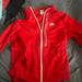 Nike Sweaters | Large Red Nike Club Zip Up Fleece | Color: Red | Size: L