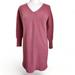 Athleta Dresses | Athleta Sweater Dress Size S Womens Pink Long Sleeve Cloud Wool Cashmere V Neck | Color: Red | Size: S