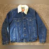 Levi's Jackets & Coats | Levi's Sherpa Blue Denim Trucker Jacket Medium | Color: Blue | Size: M