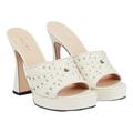 Gucci Shoes | Gucci Ivory Lambskin Mule Sandals, Size 39. Brand New In Box! | Color: Cream | Size: 39