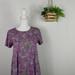 Lularoe Dresses | Lularoe Floral Dress | Color: Green/Purple | Size: Xs