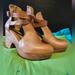 Free People Shoes | Free People Cedar Clog Brown Leather Heeled Buckle Bootie Size 7 | Color: Tan | Size: 6