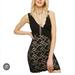 Free People Dresses | Free People Women’s Lower East Side-Lace -Contrast Mini Dress | Color: Black | Size: M