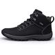 VIPAVA Men's Boots Men's Boots Autumn And Winter Men's Leather Fashion Sports Shoes Lace-up Outdoor Hiking Men's Shoes Waterproof (Color : Black, Size : 7.5)