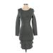 Rolo & Ale Casual Dress - Sweater Dress: Gray Dresses - Women's Size Small