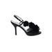 Kelly & Katie Heels: Slingback Stilleto Cocktail Party Black Solid Shoes - Women's Size 7 1/2 - Open Toe