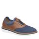 Johnston & Murphy Braydon Saddle Shoes, Navy Knit/Tan Full Grain, 9 UK