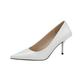 VIPAVA Women's high Heels Women High Heels Luxury Female Office Pumps Point Toe Ladies Dress Party Designer Shoes Green Black (Color : White 6cm, Size : 5.5 UK)