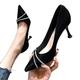 VIPAVA Women's high heels Women Pumps Fashion High Heels Shoes Black Beige Shoes Women Wedding Shoes Ladies Stiletto Women Heels Shoes Point Toe Sandals (Color : Schwarz, Size : 5.5 UK)