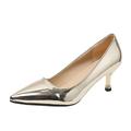 VIPAVA Women's high Heels Women Sweet Silver High Heel Pumps Thin Heels Party Dress Female Shoes Women Pumps (Color : Gold, Size : 2.5 UK)