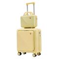 MOBAAK Suitcase Luggage Two-Piece Suitcase Set, Coded Boarding Case, 18in Trolley Case, Lightweight Suitcase Suitcase with Wheels (Color : F, Size : 14+18in)