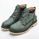 VIPAVA Men's Snow Boots Winter Men Boots Leather Boots Men Warm Fur Snow Boots Sneakers Leather Men Motorcycle Boots (Color : Green, Size : 10)