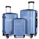 Luggage Sets 3 Piece, Luggage With Tsa Lock Abs Suitcase Set With Hooks and Spinner Wheels Light Weight Luggage Set for Travel, Light Blue, Travel