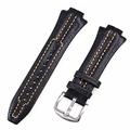 MURVE For Seiko Sportura SNL029P2-SNL021P1 SNL595P2 SNL017P1 Leather Watch Strap Watchband Bracelet Belt 27mmx15 Convex mouth