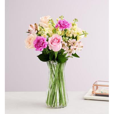 1-800-Flowers Flower Delivery Splendid Spring Bouquet W/ Clear Vase