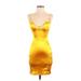 Casual Dress - Bodycon: Gold Dresses - Women's Size Small