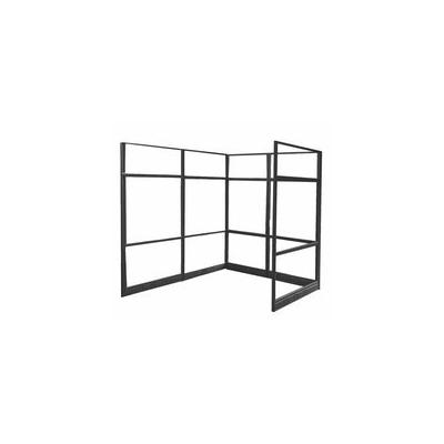 6' x 6' x 7'H Clear Glass Modular Office w/ Black Frame - Add-On Cubicle