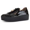 Plateausneaker GABOR, Damen, Gr. 41, schwarz, Lackleder, glänzend, sportlich, Schuhe, mit Best Fitting-Ausstattung, Freizeitschuh, Halbschuh, Schnürschuh