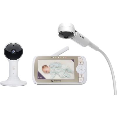 Babyphone MOTOROLA "Video Nursery VM65X Connect WiFi", weiß, Babyphones, Baby, Kunststoff, mit Krippenhalterung Image