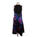 DKNY Casual Dress - Midi: Black Floral Motif Dresses - Women's Size 2