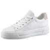 Plateausneaker ARA "CANBERRA", Damen, Gr. 6 (39), beige (weiß, sand), Glattleder, sportlich, Schuhe, Freizeitschuh, Halbschuh, Schnürschuh in Komfortweite G (= weit)