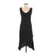 H&M Casual Dress - Midi Scoop Neck Sleeveless: Black Dresses - Women's Size 6