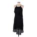 Bebe Casual Dress - Midi Halter Sleeveless: Black Print Dresses - Women's Size 8