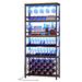 Moasis 42 Bottle Freestanding RGB LED Floor Wine Liquor Rack with Glass Holder & Storage Shelves