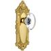 Grandeur Grande Victorian Solid Brass Rose Passage Door Knob Set with