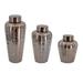 Metallic Glaze Ceramic Canisters - 16" - Bronze Tone - 3ct