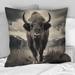 Designart "Bison Majestic Bison" Animals Printed Throw Pillow