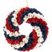 Americana Artificial Floral Wooden Wreath - 14.5"