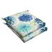 Gardenia Seaglass Floral Square Outdoor Chair Cushion - 19" - Blue and Green - Set of 2