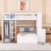 Wooden Bunk Bed Loft Bed with a twin size Stand-alone bed, Shelves,Desk,and Wardrobe