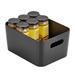 mDesign Small Metal Kitchen Storage Container Bin Basket w/ Handles Metal in Black | 6 H x 12 W x 9 D in | Wayfair 21769MDK