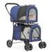 MoNiBloom Folding Standard Stroller w/ Detachable Carrier in Blue | 39 H x 21 W x 32.5 D in | Wayfair A78-PS-005-BLGY