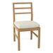 Summer Classics Santa Barbara Patio Dining Side Chair w/ Cushions Wood in Brown/Gray | 35.125 H x 18 W x 21.625 D in | Wayfair 27914+C6674076N