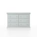 Suite Bebe Universal 6 Drawer Double Dressers Wood in Gray | 34 H x 56 W x 18 D in | Wayfair 0006-GRY