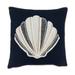 Saro Naviguer Collection Cotton Throw Pillow Polyester/Polyfill in Blue/Navy | 18 H x 18 W x 1 D in | Wayfair 3500.NB18SP