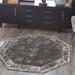 Gray Octagon 5' x 5' Area Rug - Mistana™ Brandt Floral Dark Area Rug Polypropylene | Wayfair 0935ADD7DBA74B819C113AE96FA02674