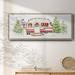 The Holiday Aisle® Holiday Camper I Framed On Canvas Print Canvas, Solid Wood in Green/Red/Yellow | 20 H x 50 W x 1.5 D in | Wayfair