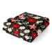 The Holiday Aisle® Velvet Plush Christmas Blanket Polyester in Black/Gray/Red | 70 H x 50 W in | Wayfair C5AC3F3AD7314829A85BEB4FDC0C1C13