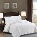 House of Hampton® Hasel 100% Cotton White Quilt Set w/ Shams Bedding Set Cotton Percale in White/Yellow | King Quilt + 2 King Shams | Wayfair