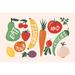 August Grove® Eat Your Fruit & Veggies On Canvas by Molly Mattin Print in Green/Orange/Red | 32" H x 48" W x 1.25"D | Wayfair