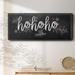 The Holiday Aisle® Ho Ho Ho Framed On Canvas Textual Art Canvas, Solid Wood in Black/White | 12 H x 30 W x 1.5 D in | Wayfair