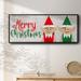 The Holiday Aisle® Christmas Elf Couple Framed On Canvas Print Canvas, Solid Wood in Blue/Red | 8 H x 20 W x 1.5 D in | Wayfair